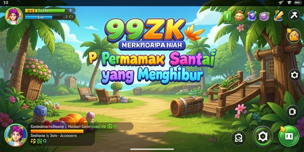 Tampilan gameplay 99ZK yang menarik dan cerah.