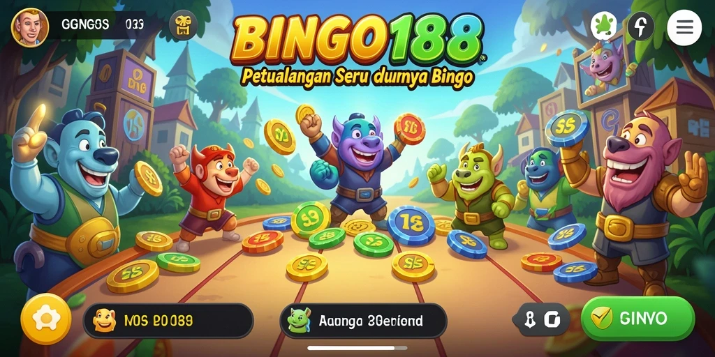 Tampilan gameplay seru di BINGO188 dengan karakter petualangan.