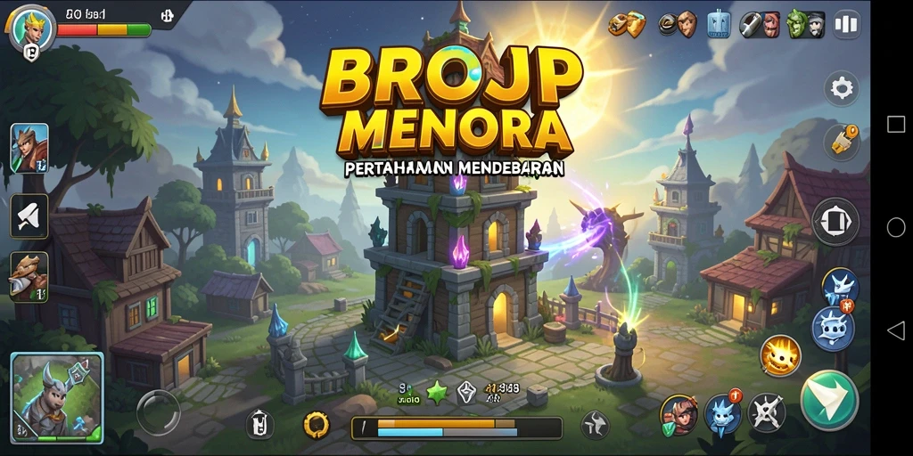 Tampilan gameplay menegangkan dan strategi bertahan hidup di BROJP.