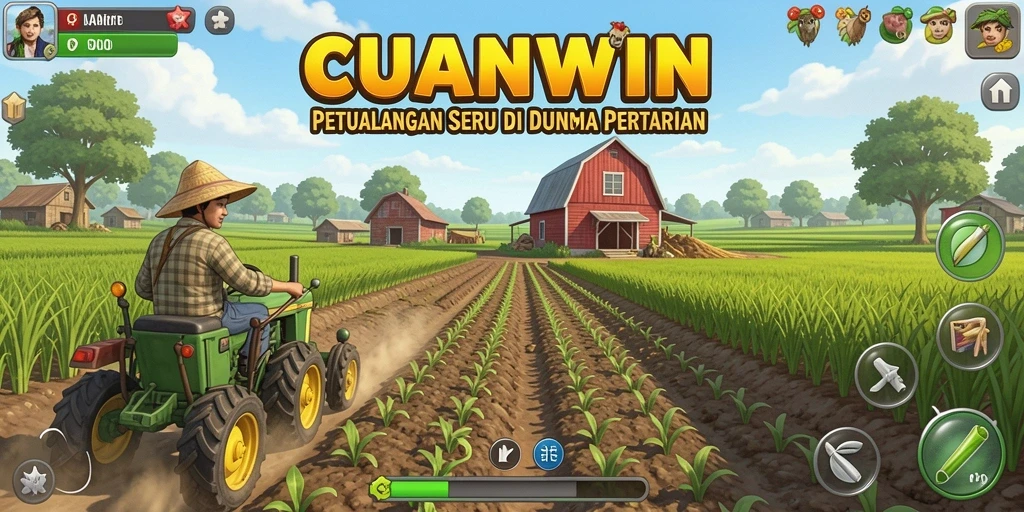 Tampilan gameplay <strong>CUANWIN</strong> yang immersif di dunia pertanian.