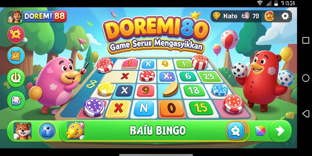 Tampilan menarik saat bermain Bingo di DOREMI88.