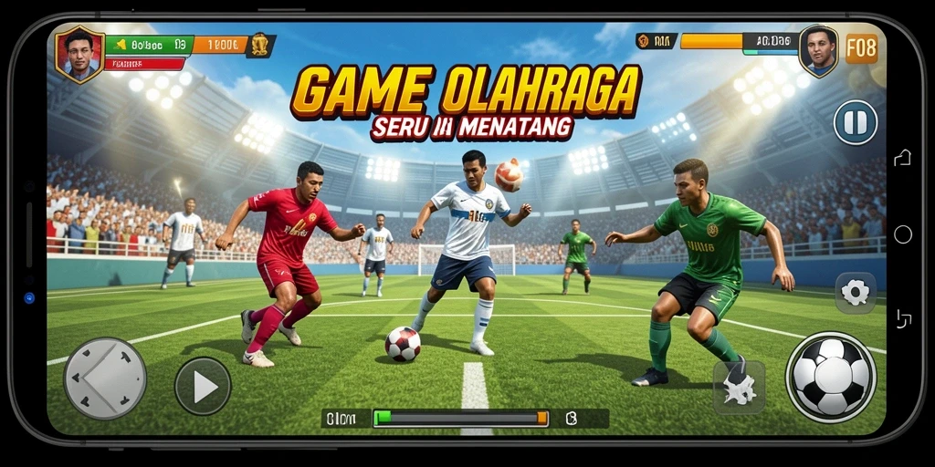 Tangkapan layar F08 menampilkan aksi olahraga yang mendebarkan.