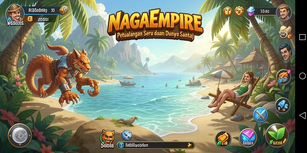 Screenshot gameplay NAGAEMPIRE yang menampilkan petualangan seru.