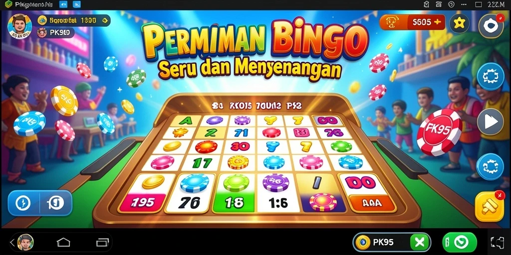 Tampilan screenshot PK95 dengan gameplay Bingo yang menarik.