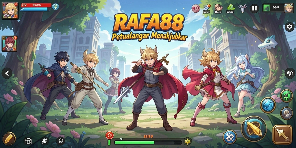 Tampilan gameplay RAFA88 yang menakjubkan dengan karakter Anime yang beraksi.