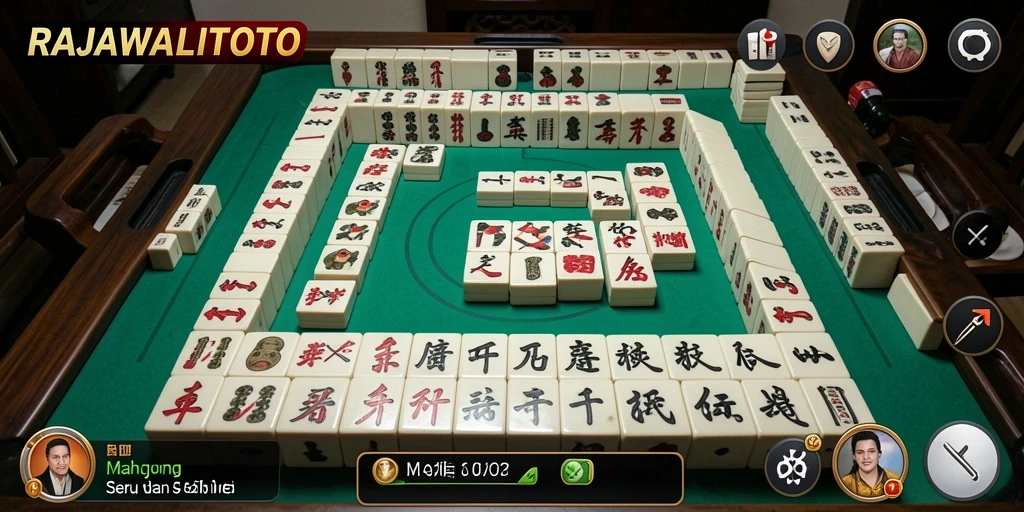 Tampilan gameplay menarik dari RAJAWALITOTO yang penuh dengan tantangan Mahjong.
