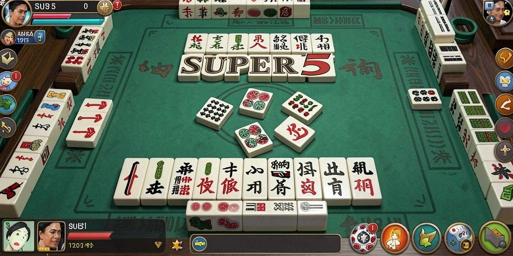 Tampilan gameplay Mahjong yang memukau dan menantang di SUPER5.